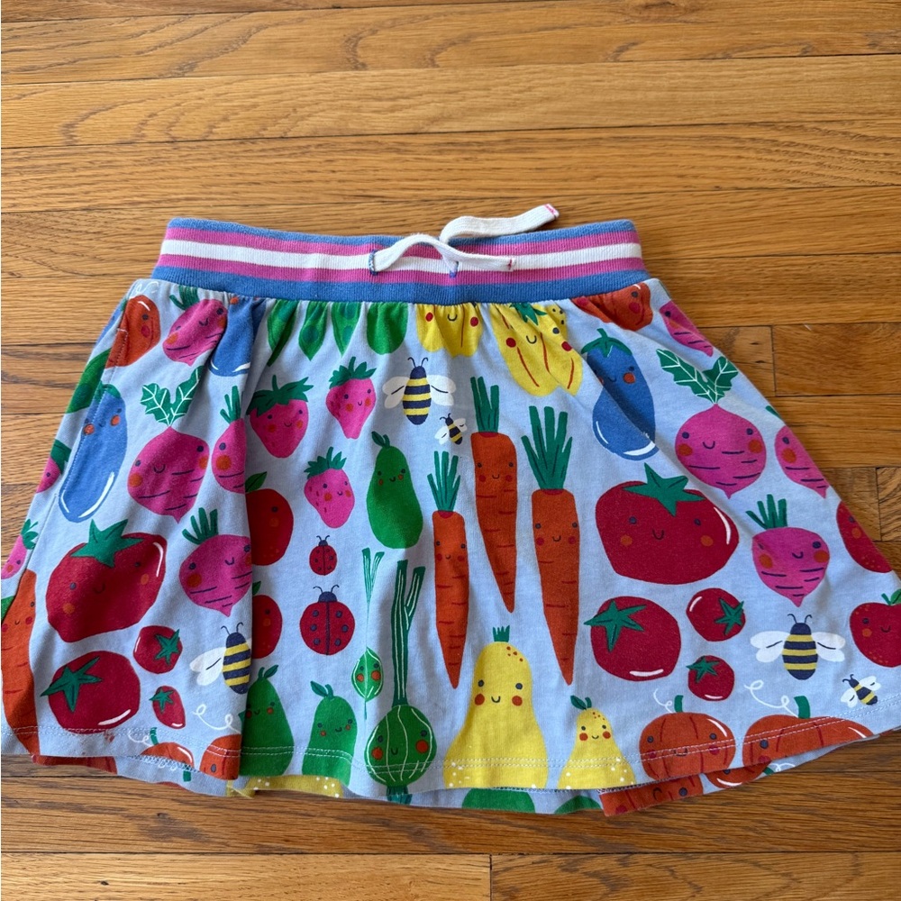 Mini Boden Fruit and Vegetable Print Skort